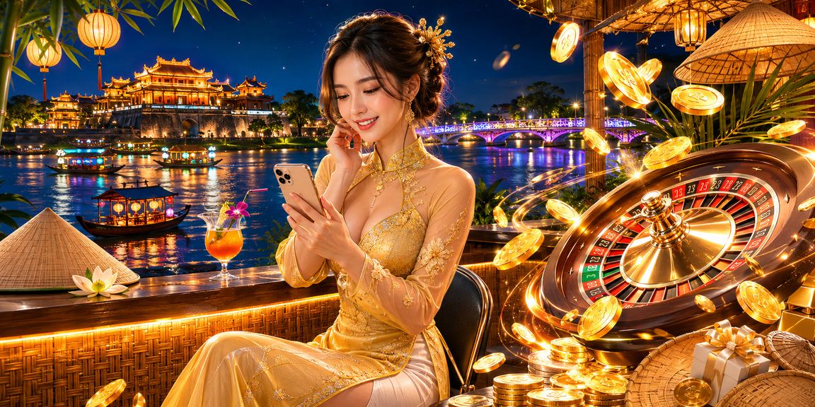 Bàn roulette tại Huế với người phụ nữ mặc áo dài – hình ảnh casino truyền thống gặp gỡ hiện đại