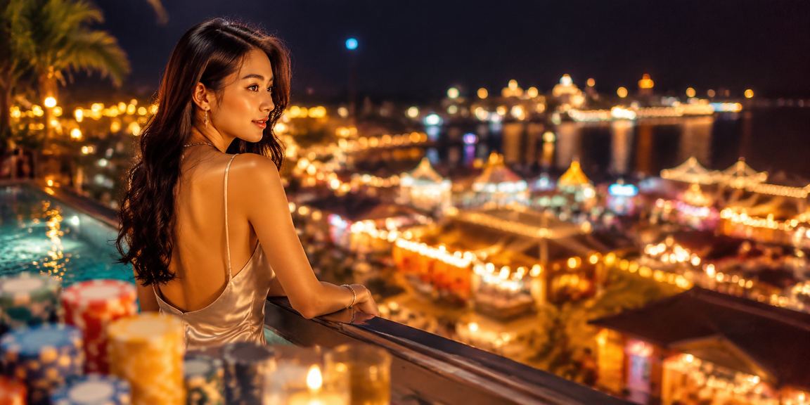Khu vực giải trí và chợ đêm tại Phú Quốc nhộn nhịp với người dùng casino trực tuyến về đêm