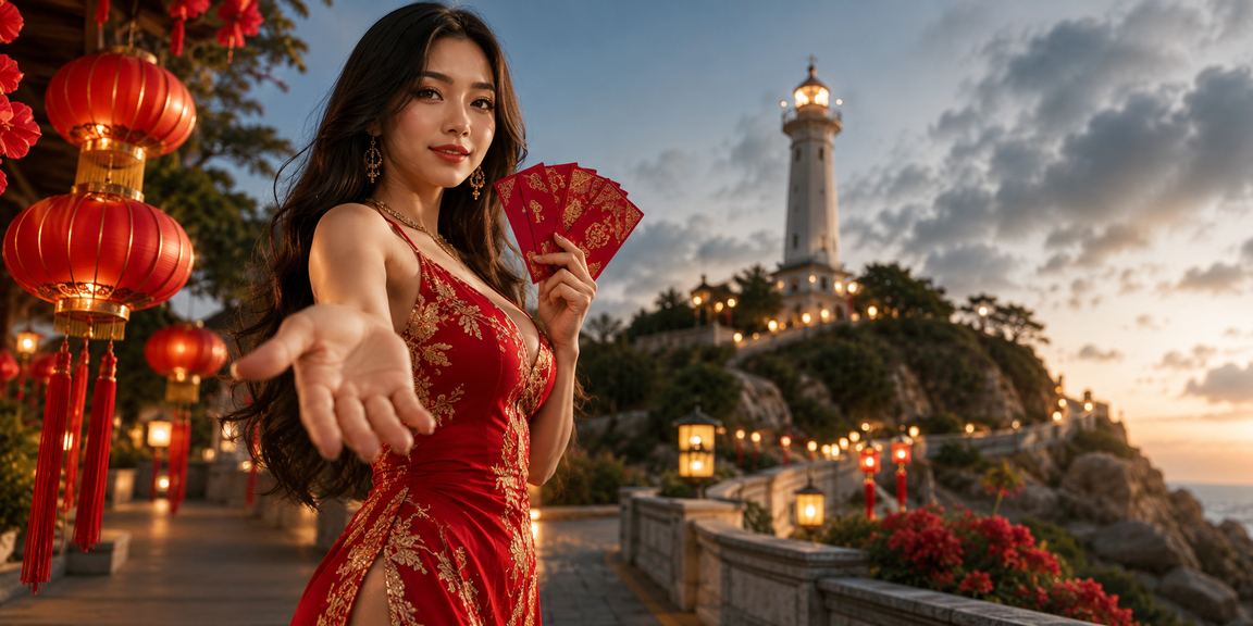 Người chơi bài tại Vũng Tàu trong không gian giải trí ven biển với ánh đèn lồng ấm áp